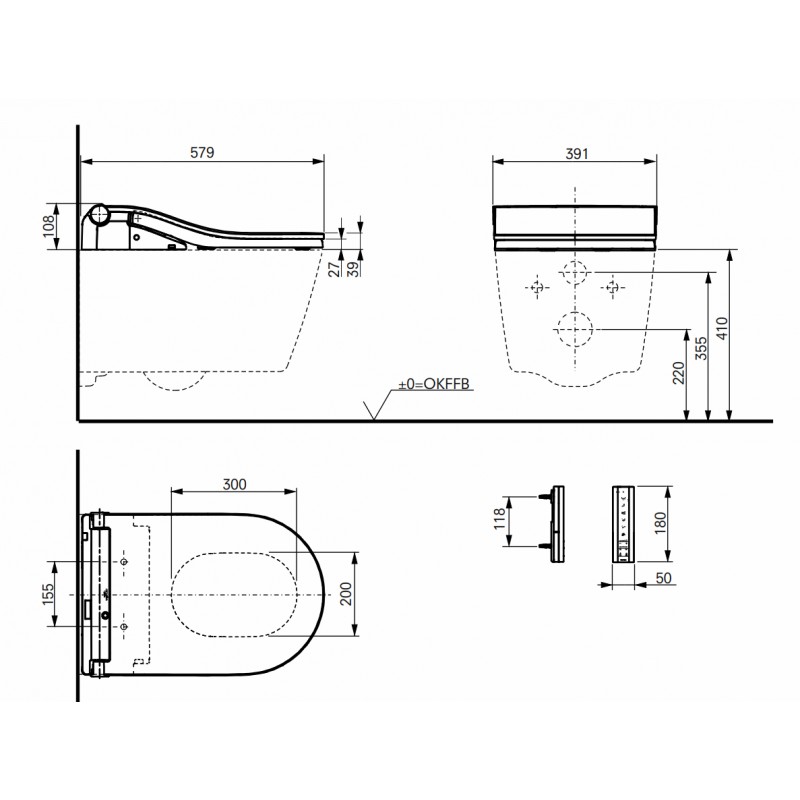 TOTO_WC_lavant_suspendus_WASHLET_RW_Dimensions